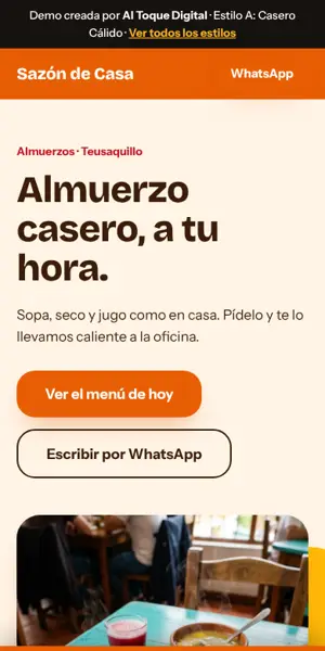 Estilo A para Almuerzos