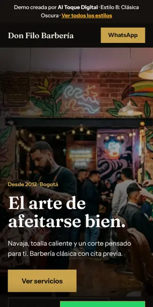 Estilo B para Barbería