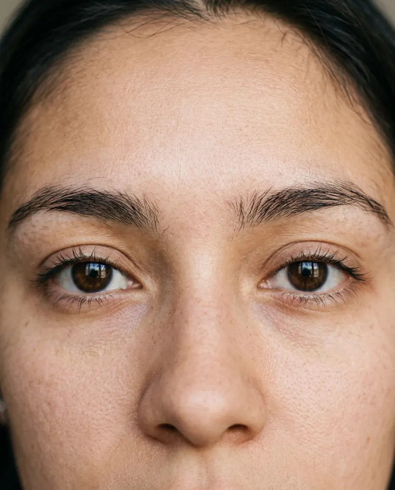 Cejas antes: sin diseño